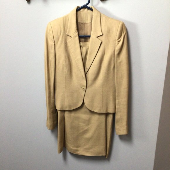 SIR for her Dresses & Skirts - SIR for her- Vintage Tan linen suit